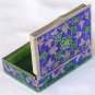 Flowers mini silver box