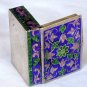 Flowers mini silver box