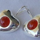 Reddish hearts earrings