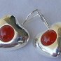 Reddish hearts earrings