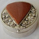 Brown gold heart box
