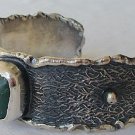 Green oxidized silver bangle