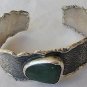 Green oxidized silver bangle