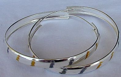 Light blue&yellow hoops