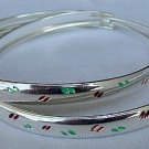 Red and green hoops Red and green hoops