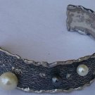 2White and black pearls bangle-B 2White and black pearls bangle-B
