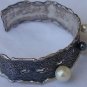 2White and black pearls bangle-B