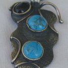Silver-Turquoise-Onyx  pendant