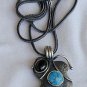 Silver-Turquoise-Onyx  pendant