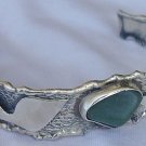 Green and silver bangle