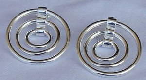 3hoops  silver earrings