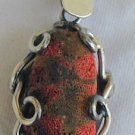 Reddish sea stone pendant