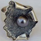 Black pearl ring-A Black pearl ring-A