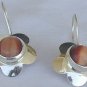 Brown flowers earrings