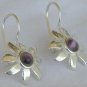 Mini purple flowers earrings