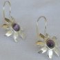 Mini purple flowers earrings
