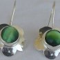 Green flowers earrings