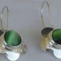 Green flowers earrings