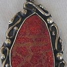 Colored sea stone pendant