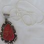 Colored sea stone pendant