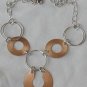 6 rounds copper and silver necklace