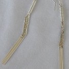 Silver pipes earrings