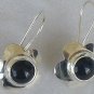 Black flowers earrings