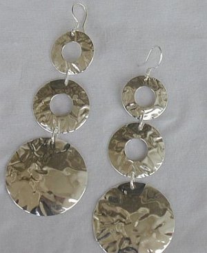 3parts silver earrings