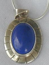 Blue agate pendant