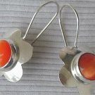 Orange flowers earrings