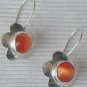 Orange flowers earrings