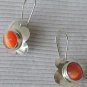 Orange flowers earrings