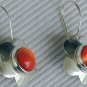 Orange flowers earrings