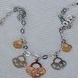 Copper&silver& golden key holder necklace