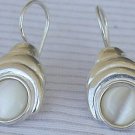 White moon earrings