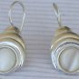 White moon earrings