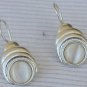 White moon earrings