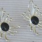 Black prickle earrings
