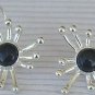 Black prickle earrings