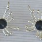 Black prickle earrings