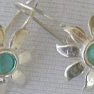 Mini light blue sun earrings