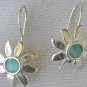 Mini light blue sun earrings