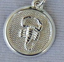 Scorpio round pendant