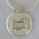 Pisces round pendant