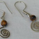 brown greek earrings