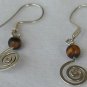 brown greek earrings