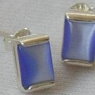 Mini light blue earrings