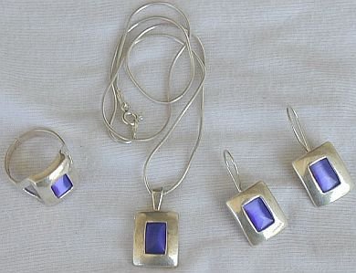 Blue cat eye set
