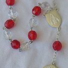 Red and white mini Rosary Red and white mini Rosary