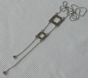 Silver ladder necklace